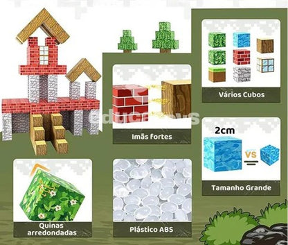 Blocos Magnéticos Mignecraft - My World Brincamigos®