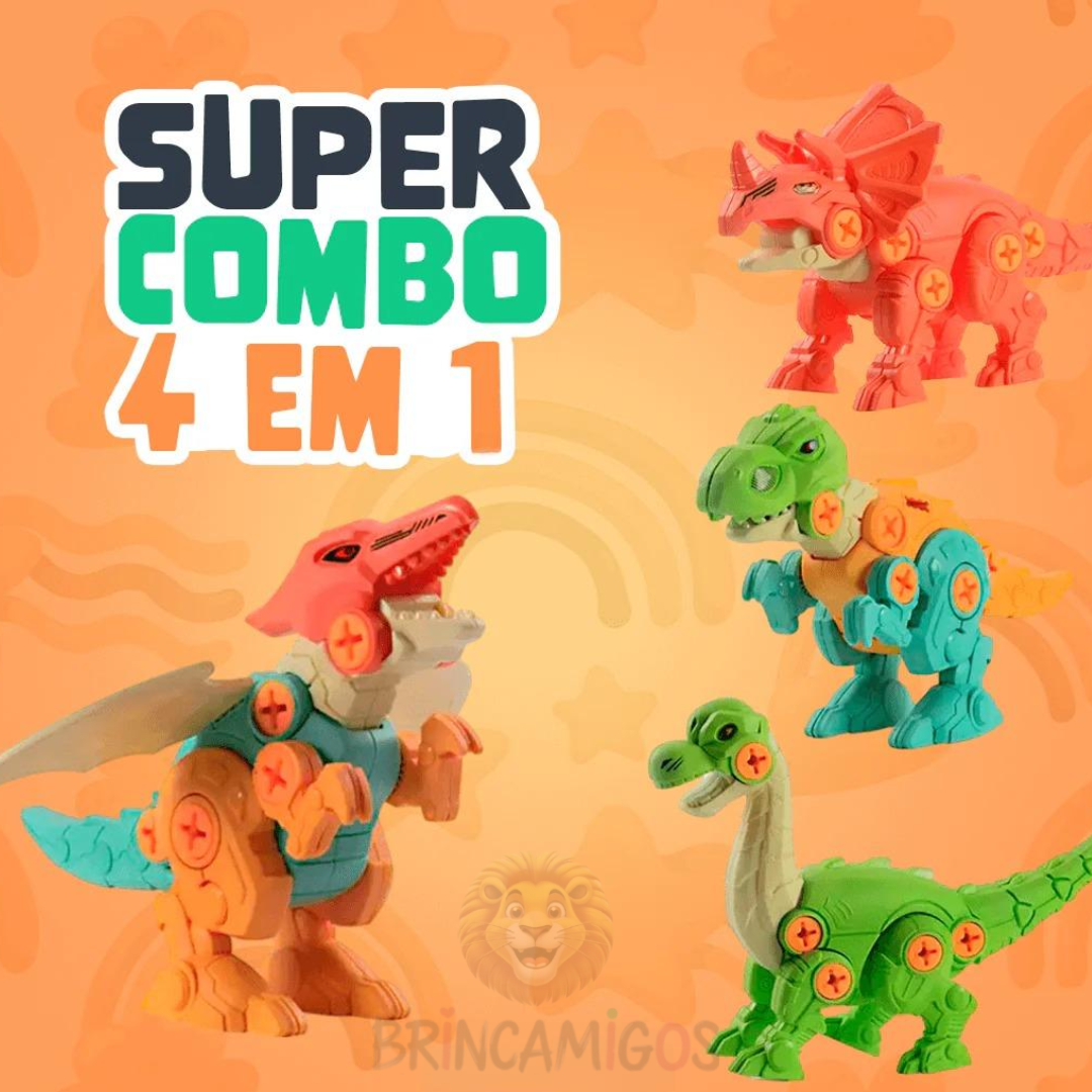 MonterSauros Brincamigos™ - Super Combo 4 em 1 + Brinde Exclusivo!