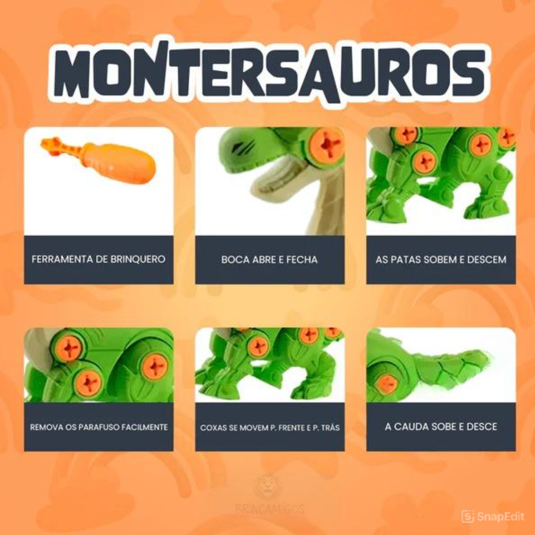 MonterSauros Brincamigos™ - Super Combo 4 em 1 + Brinde Exclusivo!