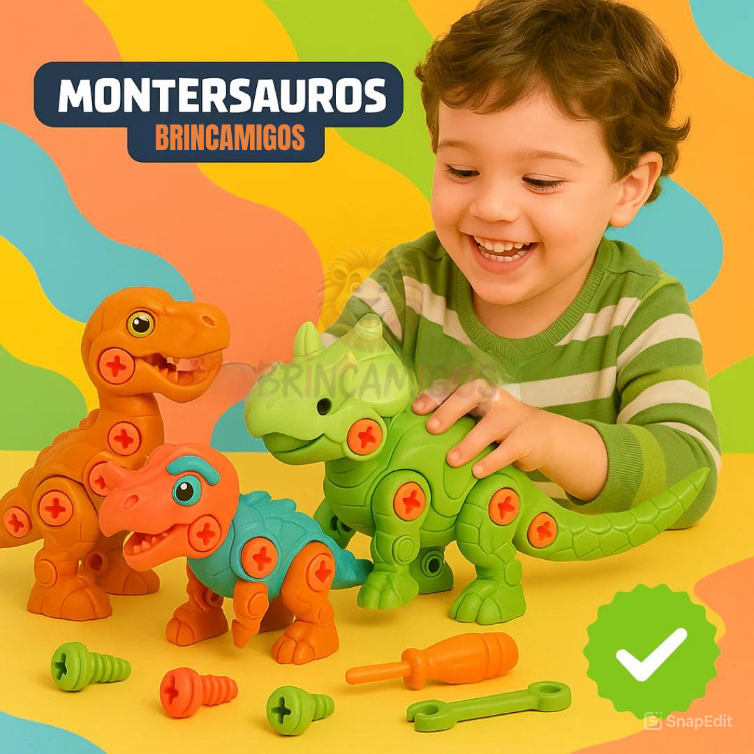 MonterSauros Brincamigos™ - Super Combo 4 em 1 + Brinde Exclusivo!