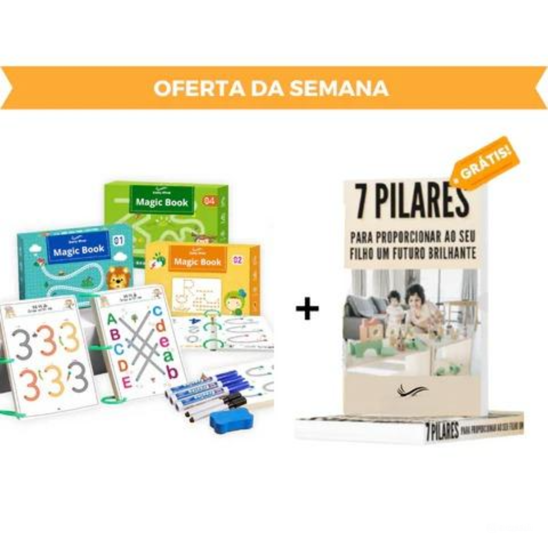 Caderno de Traço e Desenho Infantil Magic Book (Oferta Especial!)