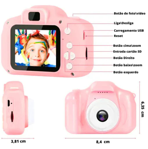 Câmera Digital Brincamigos OFERTA -> Cartão SD 32GB