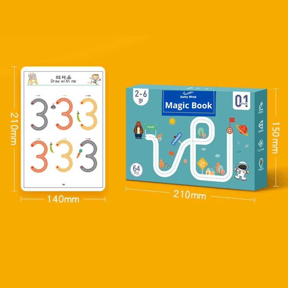 Caderno de Traço e Desenho Infantil Magic Book (Oferta Especial!)