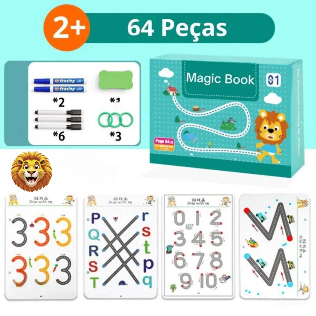 Caderno de Traço e Desenho Infantil Magic Book (Oferta Especial!)